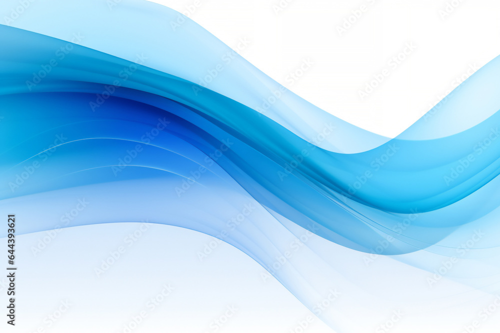 Blue wave pattern background with fluid graphic curves for a modern contemporary sea and ocean waves flat design for a concept art waveform project,, computer Generative AI stock illustration image