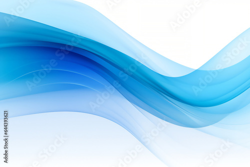 Blue wave pattern background with fluid graphic curves for a modern contemporary sea and ocean waves flat design for a concept art waveform project   computer Generative AI stock illustration image