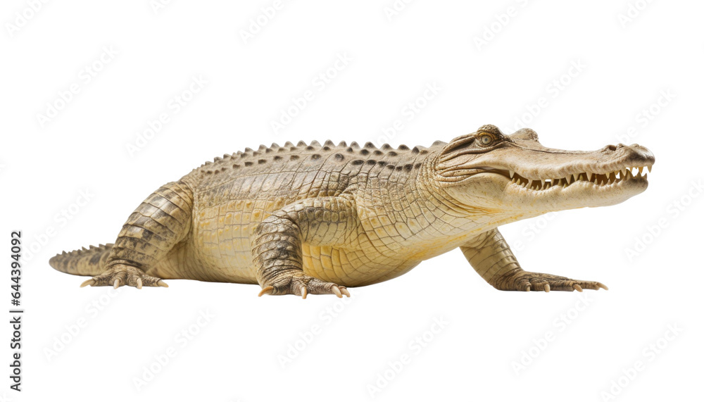 Fototapeta premium crocodile isolated on transparent background cutout