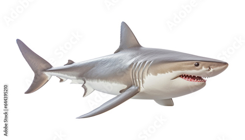 great shark isolated on transparent background cutout