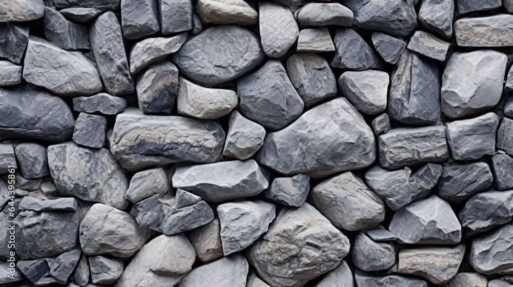 Fototapeta premium pattern gray color of modern style design decorative uneven cracked real stone wall surface with cement