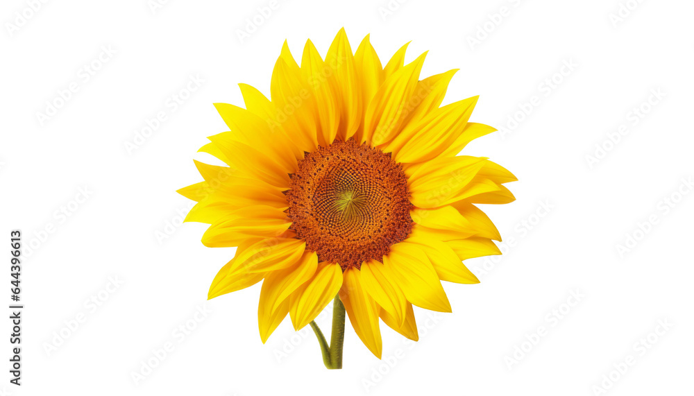 sunflower isolated on transparent background cutout