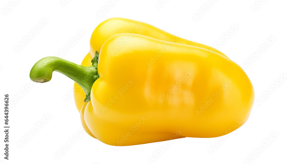 yellow bell pepper isolated on transparent background cutout yellow bell pepper isolated on transparent background cutout