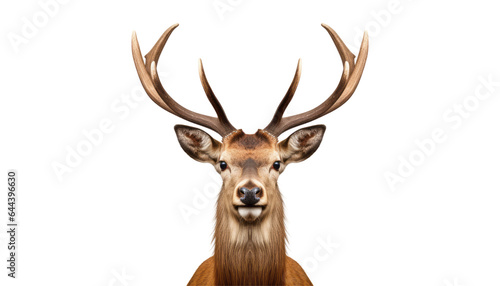 head of deer isolated on transparent background cutout © Papugrat