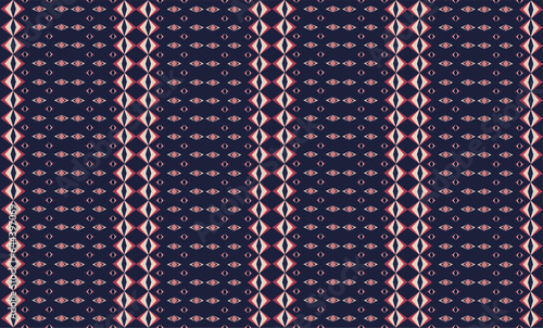 set of seamless patterns as traditionally cultural pink and blue diamond patter on dark blue background designs for fabric printing or wallpaper or background 