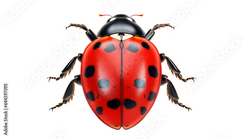 ladybug isolated on transparent background cutout