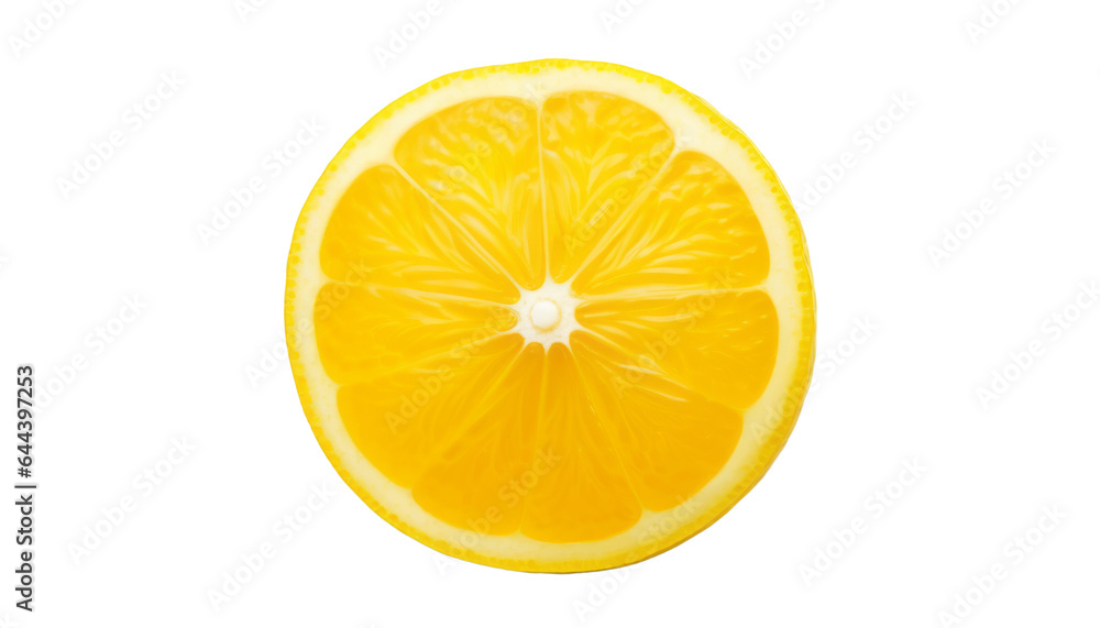 slice of lemon isolated on transparent background cutout slice of lemon isolated on transparent background cutout