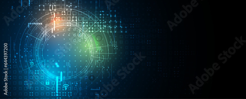 Technology abstract futuristic background for internet business. Big data concept.