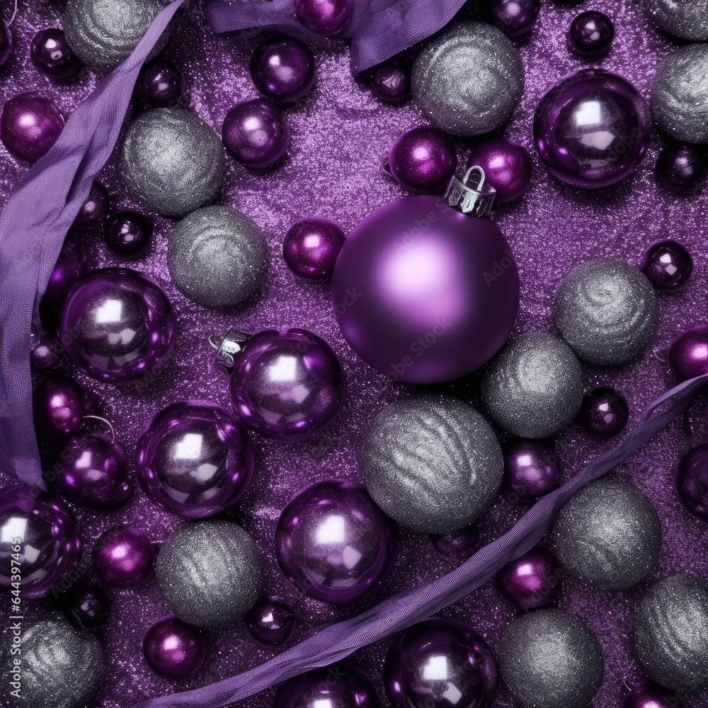 A christmas background made of violet with black as the primary color