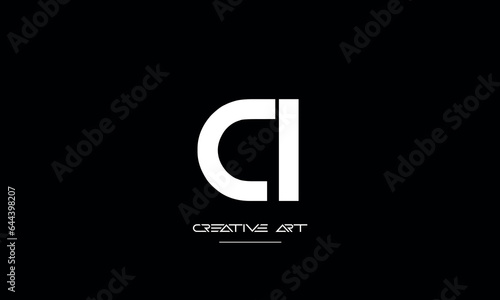 AI, IA, A, I abstract letters logo monogram