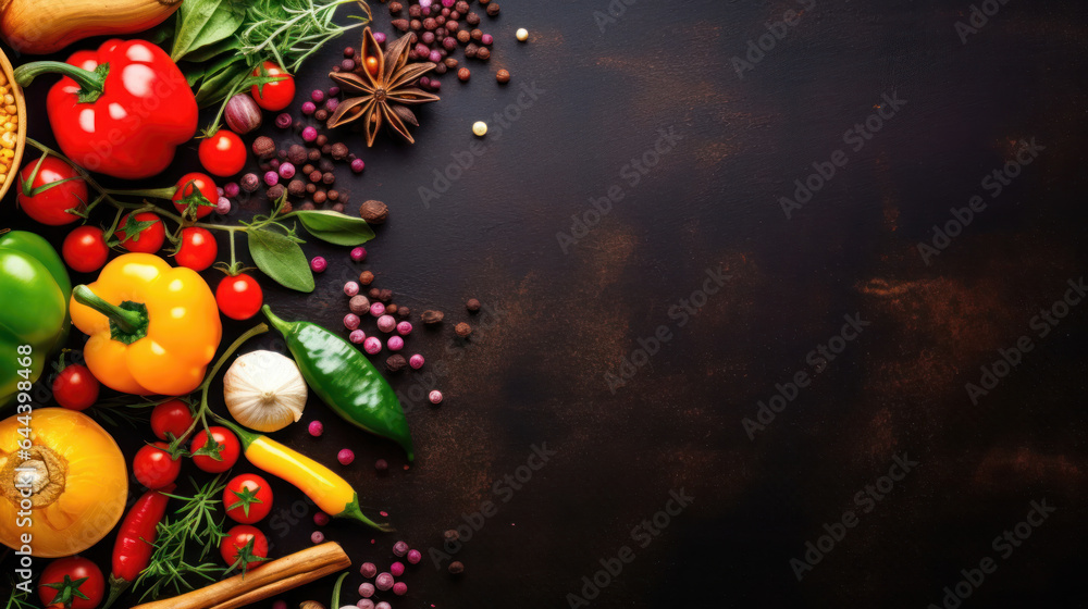 Food background. Italian cuisine. Ingredients on dark brown background. Cooking concept. Cooking background. Banner Food background. Italian cuisine. Ingredients on dark brown background. Cooking concept. Cooking background. Banner