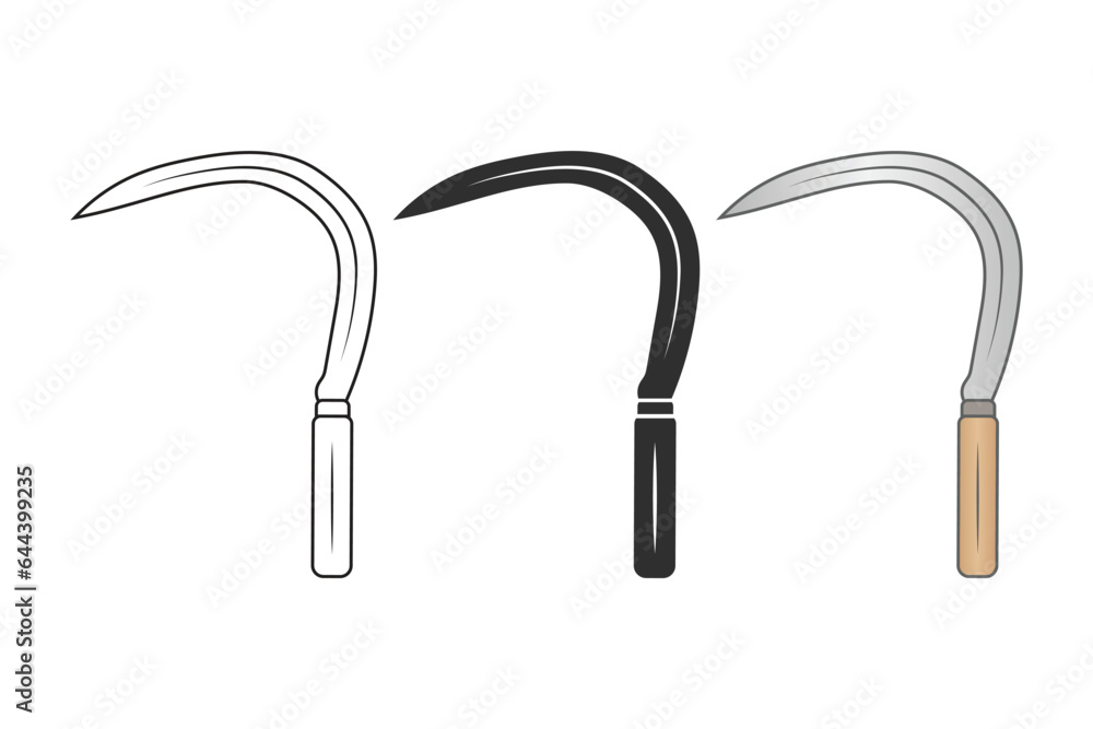 Sickle Vector, Sickle Clipart, Sickle Outline, Sickle Silhouette Vector, Agriculture elements, Farming equipment, Farming tool, Agriculture tool Sickle Vector, Sickle Clipart, Sickle Outline, Sickle Silhouette Vector, Agriculture elements, Farming equipment, Farming tool, Agriculture tool