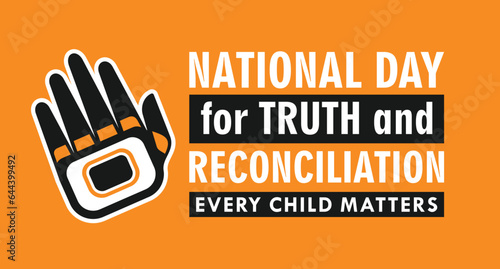National Day for Truth and Reconciliation. 30th September. Every Child Matters. Vector Illustration.