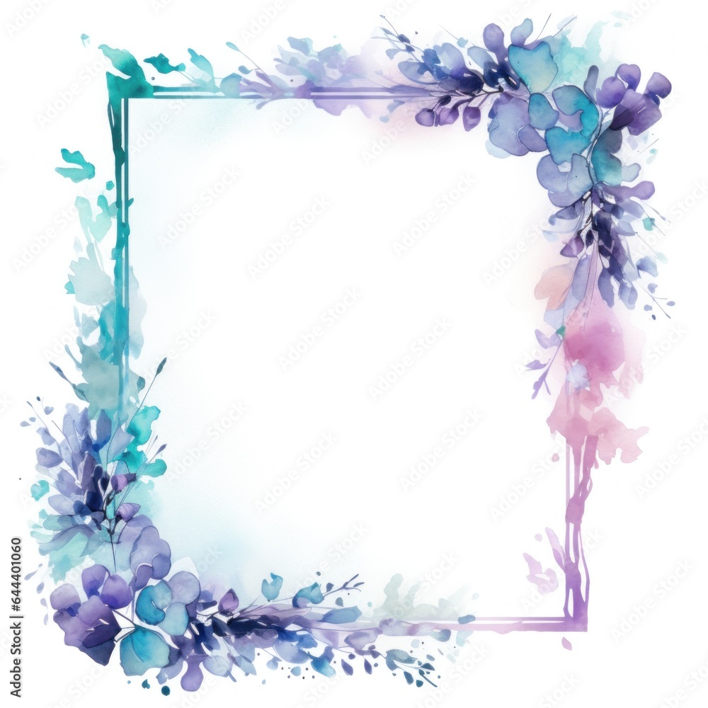 Watercolor frame, Background with copy space Watercolor frame, Background with copy space