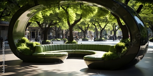 today green public spaces  without people