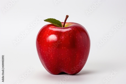 Red apple on white background. 