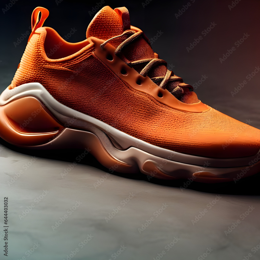 Orangener Sportschuh/Sneaker