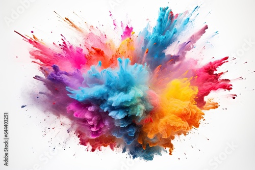 color powder explode colorful illustration