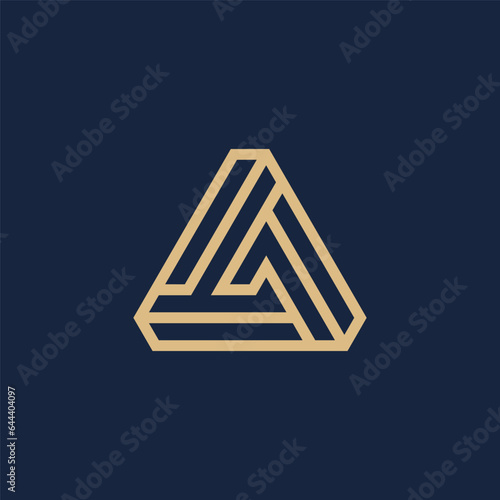 Letter LA or AL logo