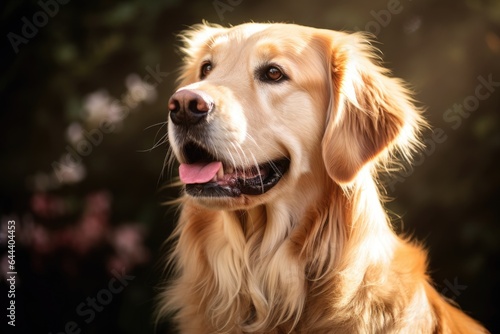 Portrait of beautiful golden retriever dog outdoor