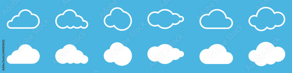 Cloud. White Clouds collection. Vector Clouds in different modern design. Cloud vector icon. Vector illustration Cloud. White Clouds collection. Vector Clouds in different modern design. Cloud vector icon. Vector illustration