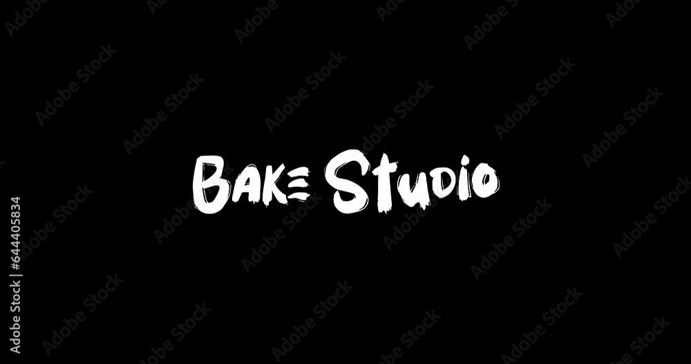 Bake Studio Grunge Transition Bold Text Typography Animation on Black Background Bake Studio Grunge Transition Bold Text Typography Animation on Black Background