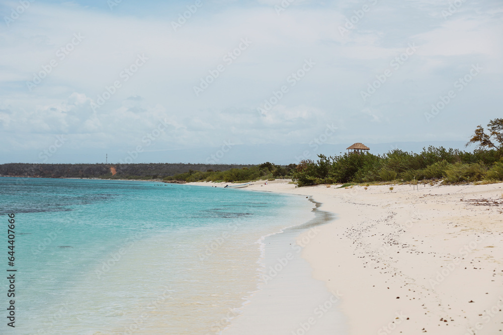 Tropical beach in paradise caribbean