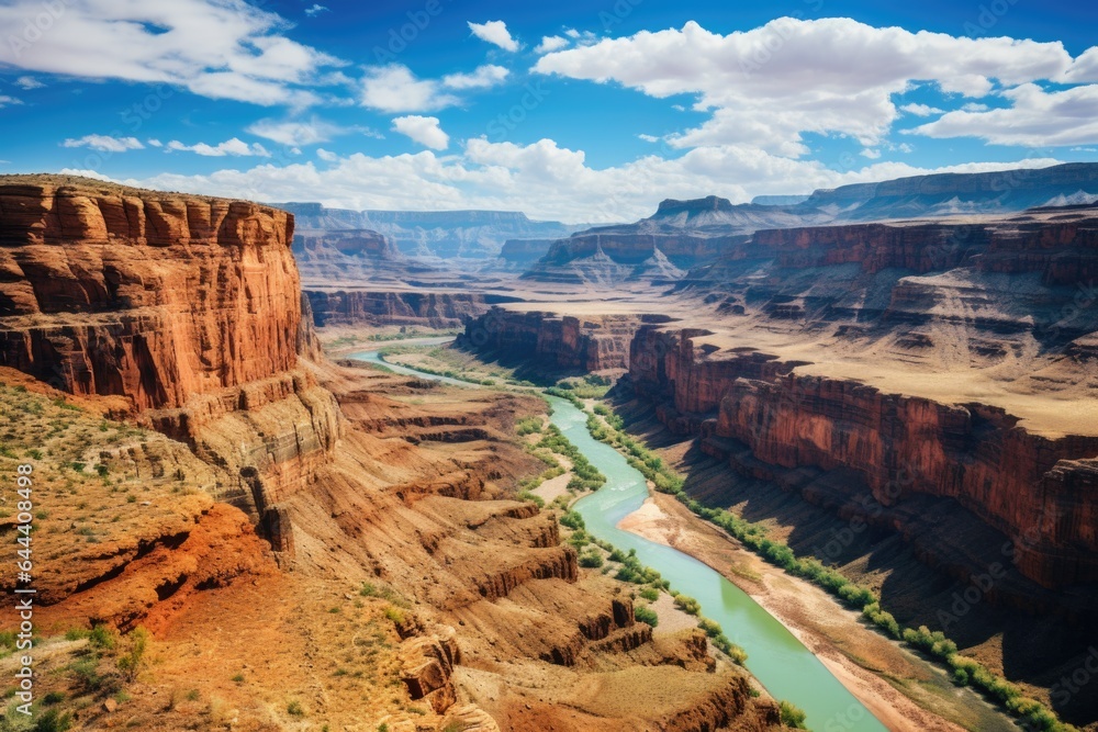 Fototapeta premium Landscape, impressive bird's eye view of the canyon