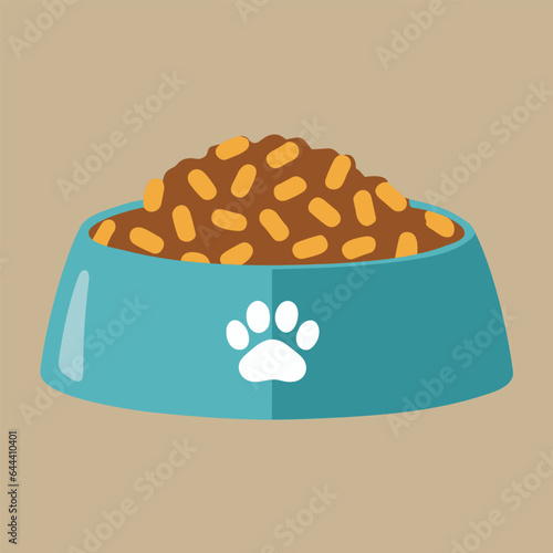 Pet food in bowl
