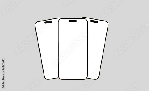 3d rendered Realistic phone mockup design