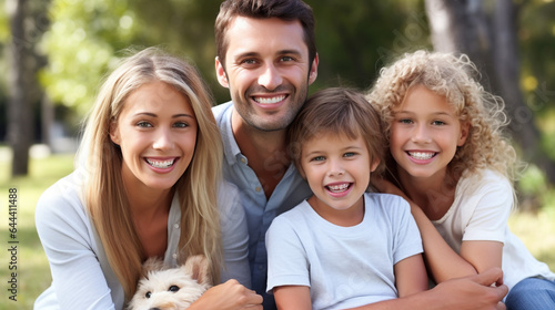 Happy Family in the Park