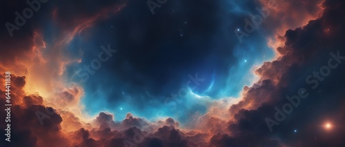 Space in the universe  nebulae and stars  glow  wallpaper