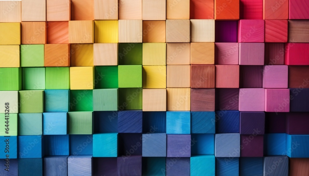 Spectrum of Stacked Multicoloured Wooden Blocks Spectrum of Stacked Multicoloured Wooden Blocks