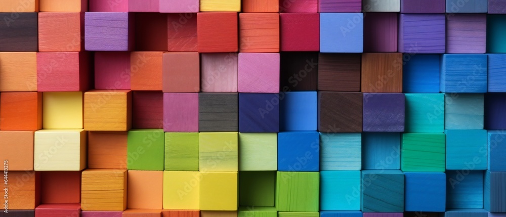 Spectrum of Stacked Multicoloured Wooden Blocks Spectrum of Stacked Multicoloured Wooden Blocks