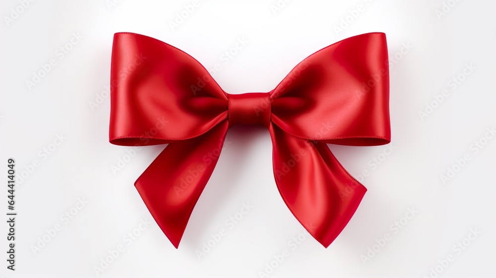 Red bow isolated on white Red bow isolated on white