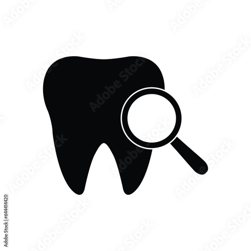 tooth check up icon vector dentist  dental clinic