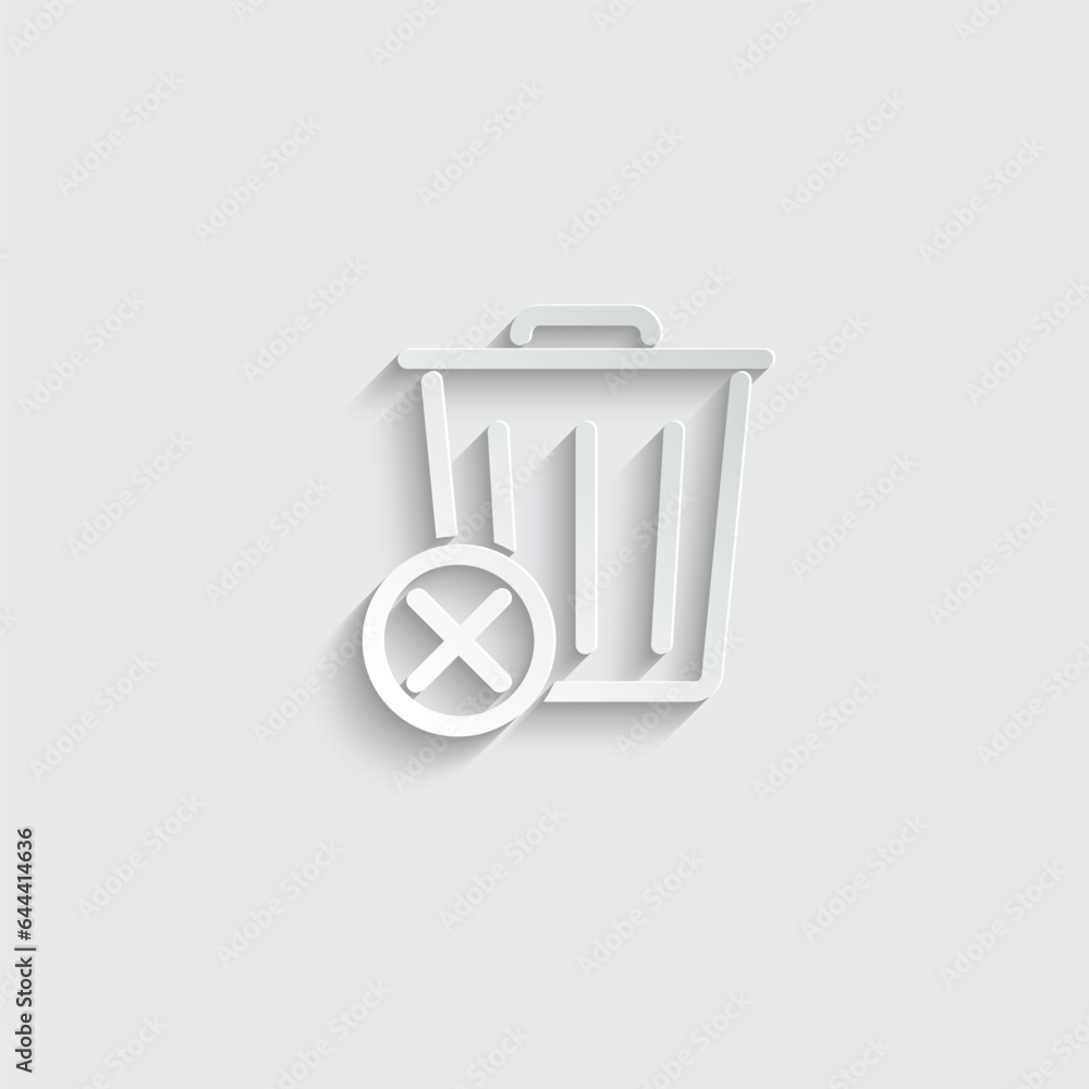 Trash bin - vector icon garbage sign Trash bin - vector icon garbage sign