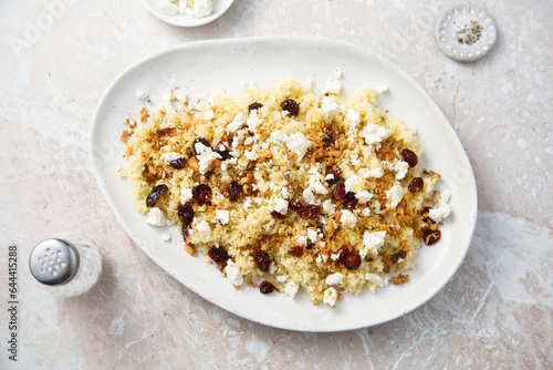 Couscous with cranberry and Feta cheese