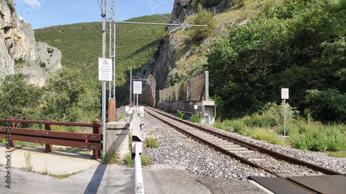 Ferrovia di montagna nel Parco Naturale Regionale Gola della Rossa e di Frasassi photo