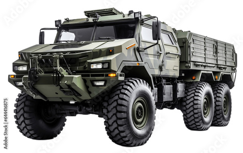Army Military Engineering Vehicle Isolated on Transparent PNG Background, rendering. Generative AI
