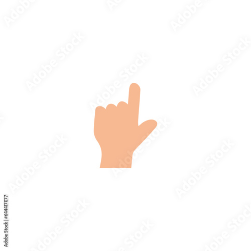 Pointing finger icon isolated on white