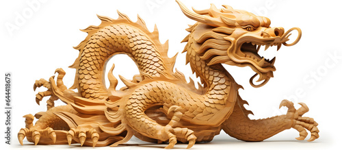 Panorama Chinese wooden dragon 2024.AI generated.