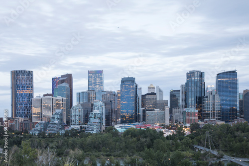 Beautiful view of the Downtown in Calgary  Canada