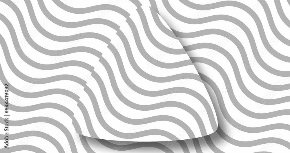 abstract moving lines flat animated background. soft zigzag wavy lines ...