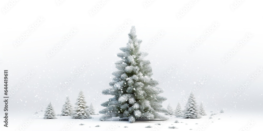 Christmas tree product display background. AI Generated.