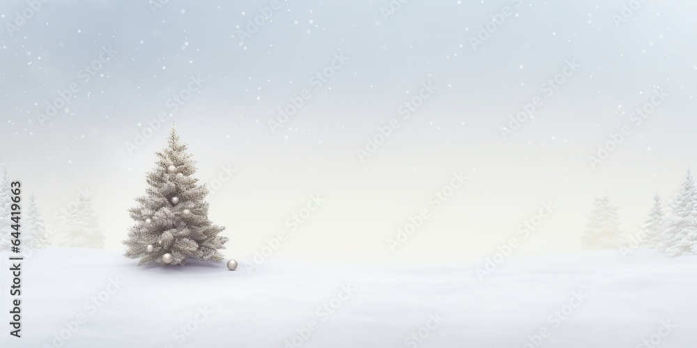 Christmas tree product display background. AI Generated.