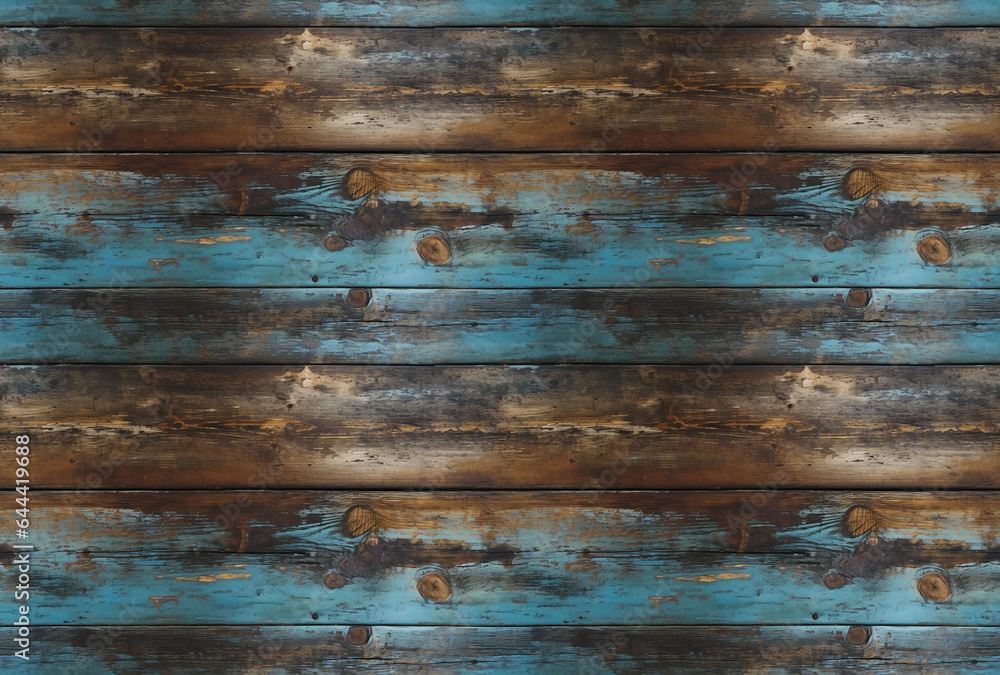 Weathered Gray Wood with Blue Paint Seamless Repeatable Background Weathered Gray Wood with Blue Paint Seamless Repeatable Background
