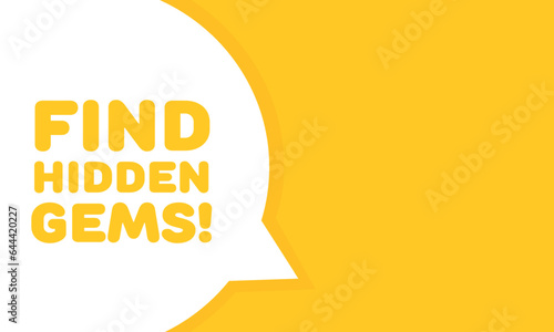 Find hidden gems icon. Flat, yellow, find hidden gems, find gems. Vector icon