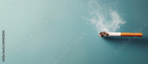 No smoking symbol on isolated pastel background Copy space for World No Tobacco Day