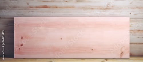 Wooden signs in January isolated pastel background Copy space